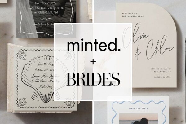 Minted + Brides Bridal ceremony Save-the-Date Card Assortment